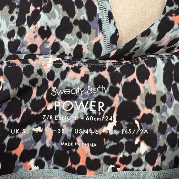 Sweaty Betty Power 7/8 Length Leggings Black Pink Blue Green Purple Size Small - Picture 9 of 10